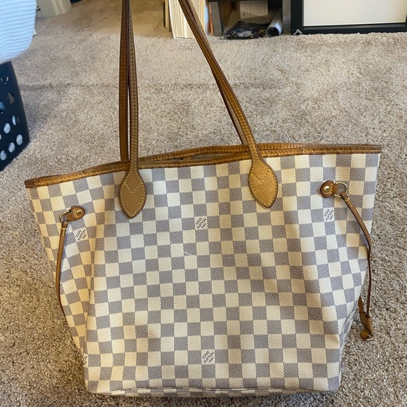 Louis Vuitton Handbags - Louis Vuitton never full mm Damier Azur